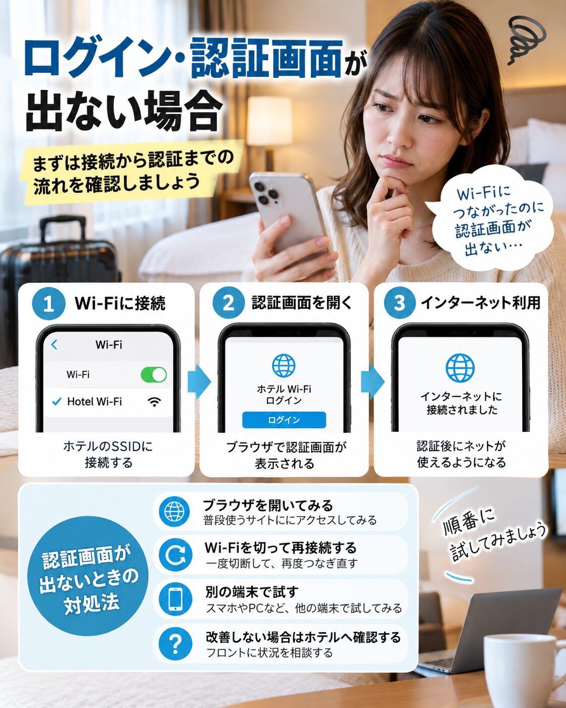 ログイン・認証画面が出ない場合