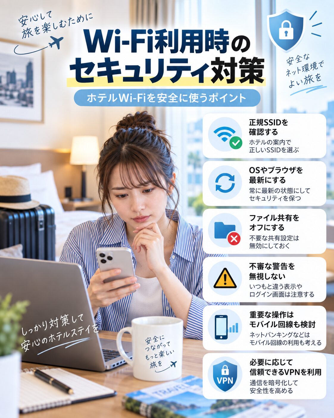 Wi-Fi利用時のセキュリティ対策