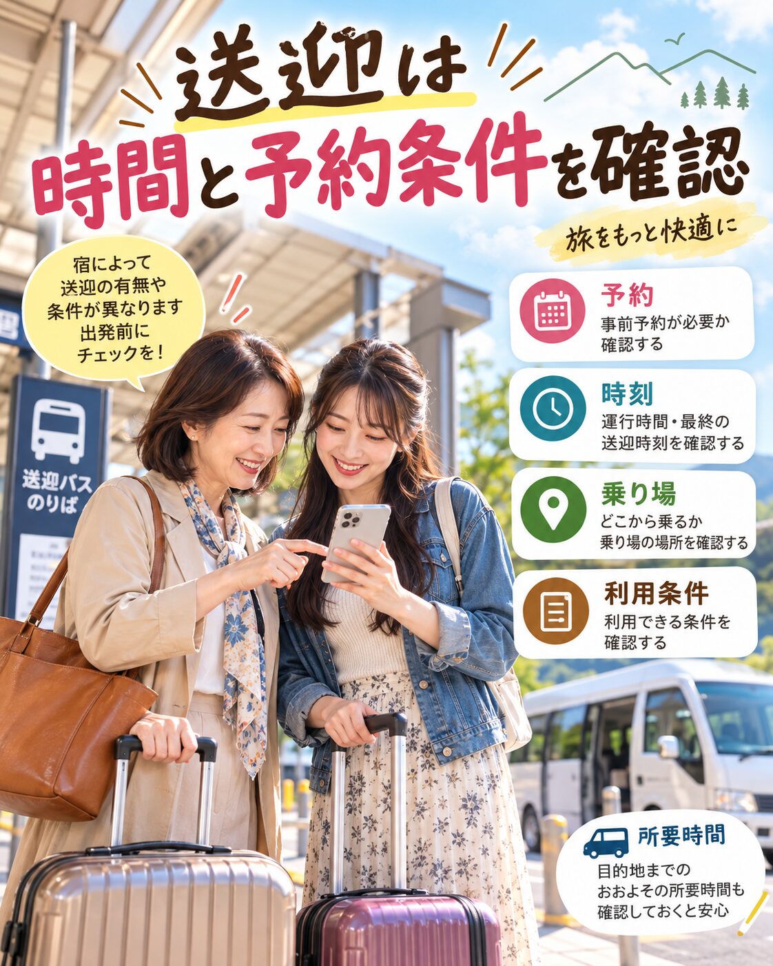 送迎は時間と予約条件を確認する