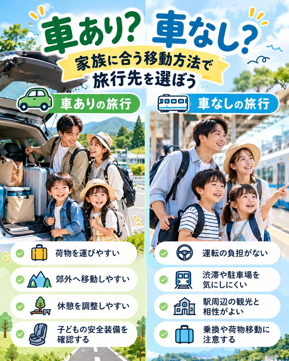 車あり・車なしで候補を絞る