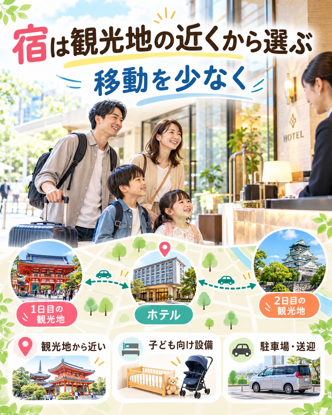 宿は観光地の近くから選ぶ