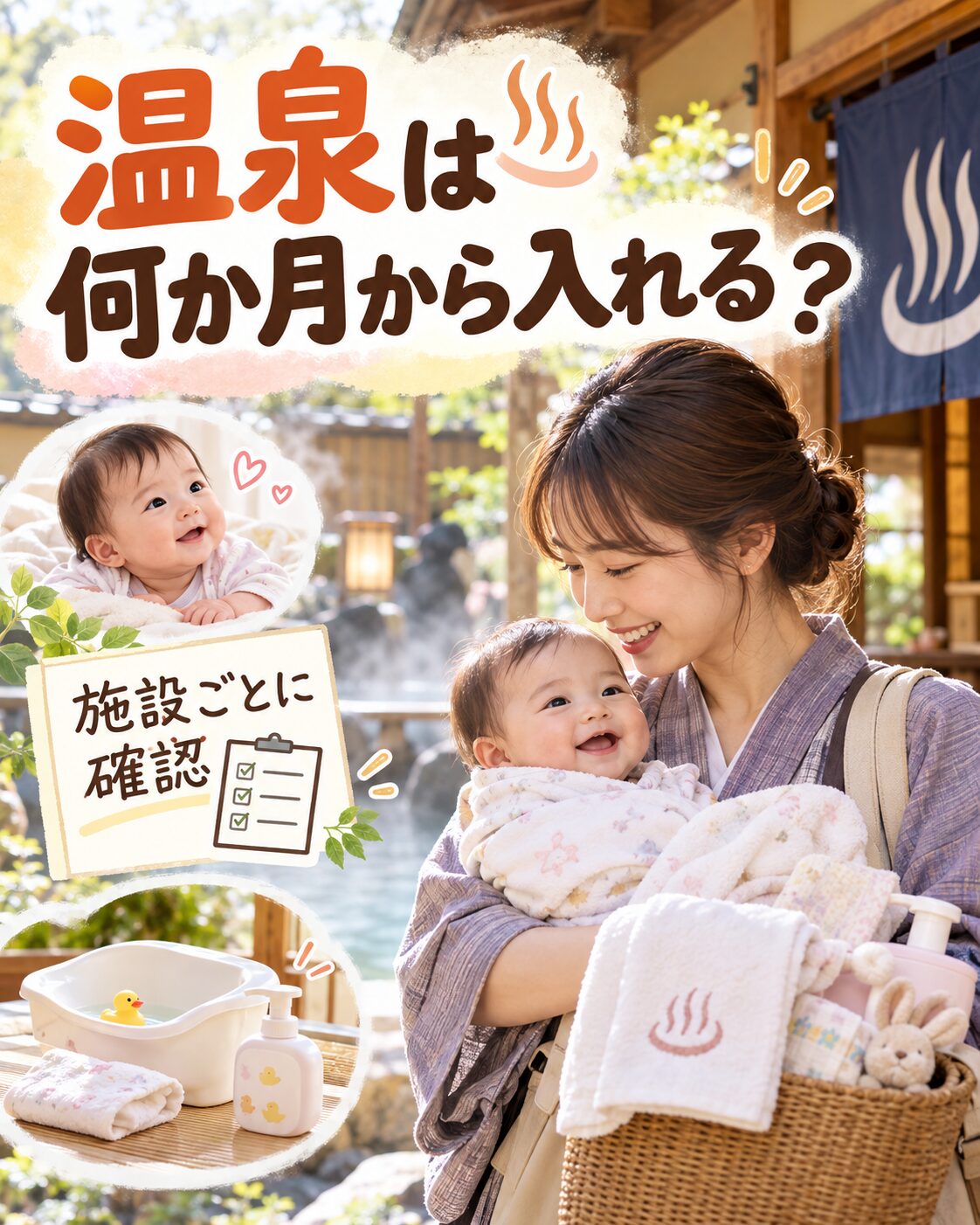 温泉は何か月から入れる?