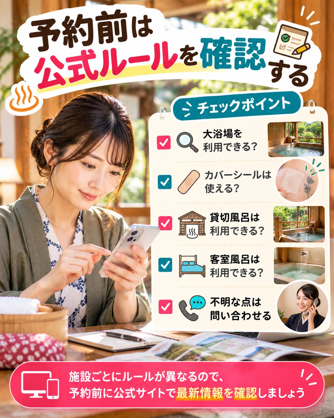 予約前は公式ルールを確認する