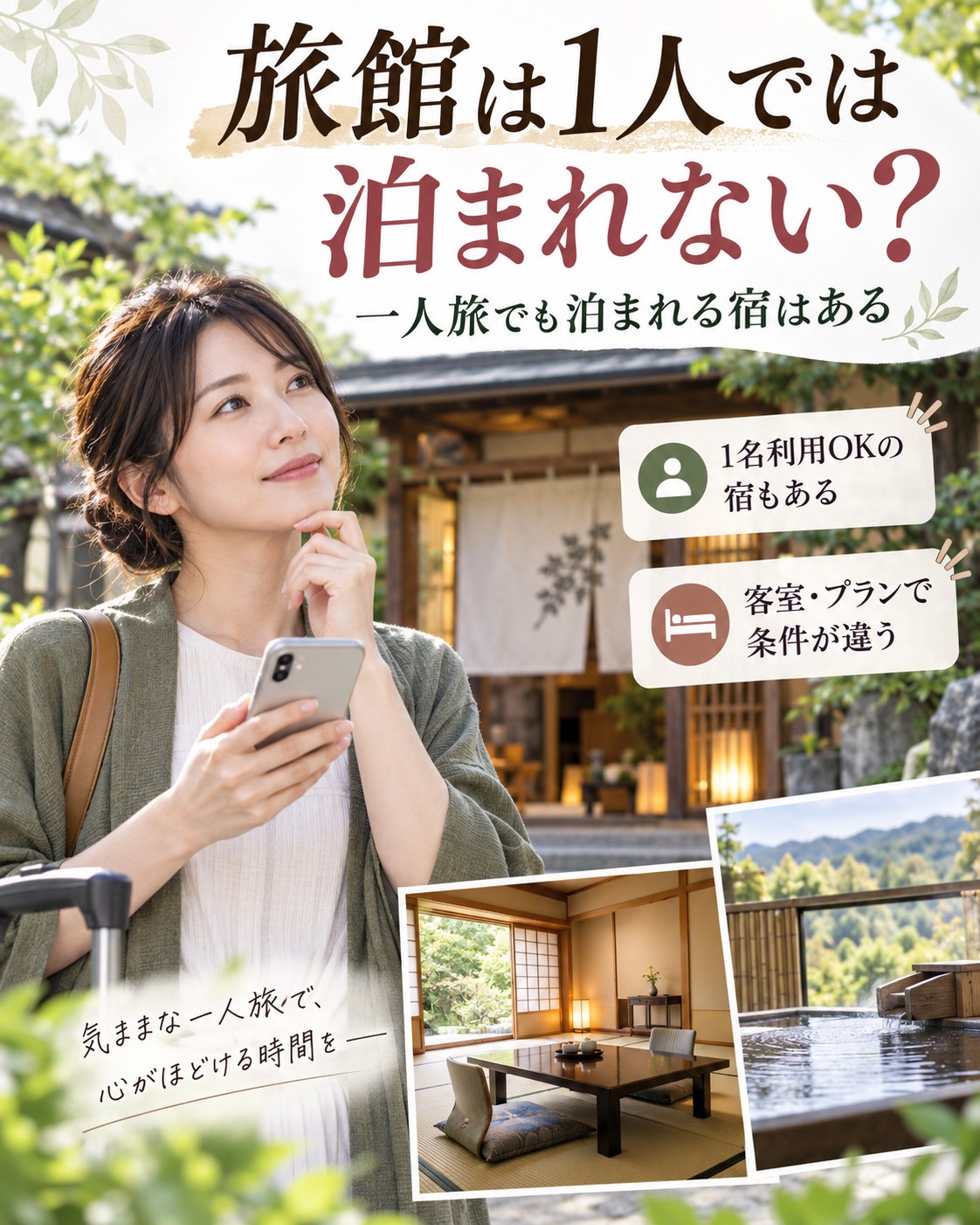 旅館は1人では泊まれない?