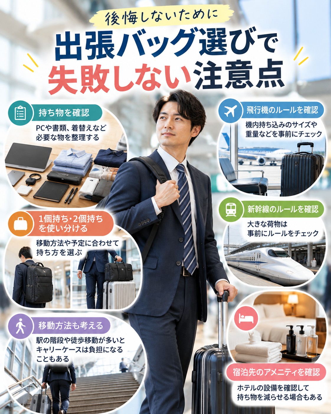 出張バッグ選びで失敗しない注意点