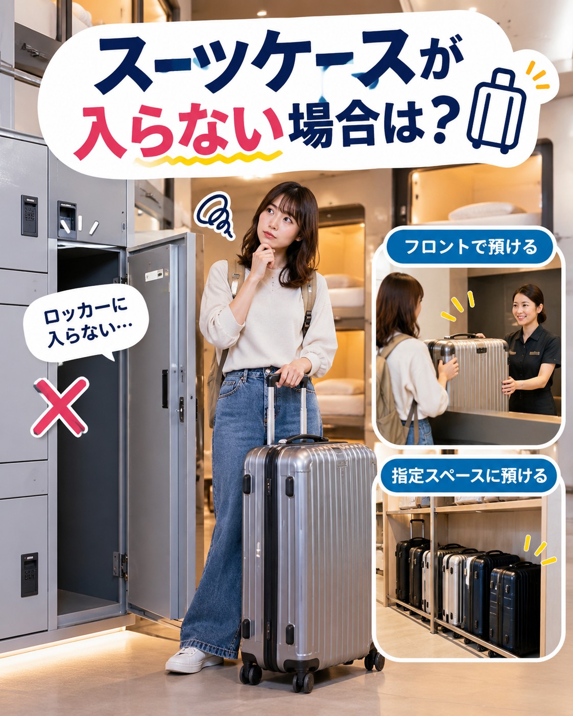スーツケースが入らない場合は？