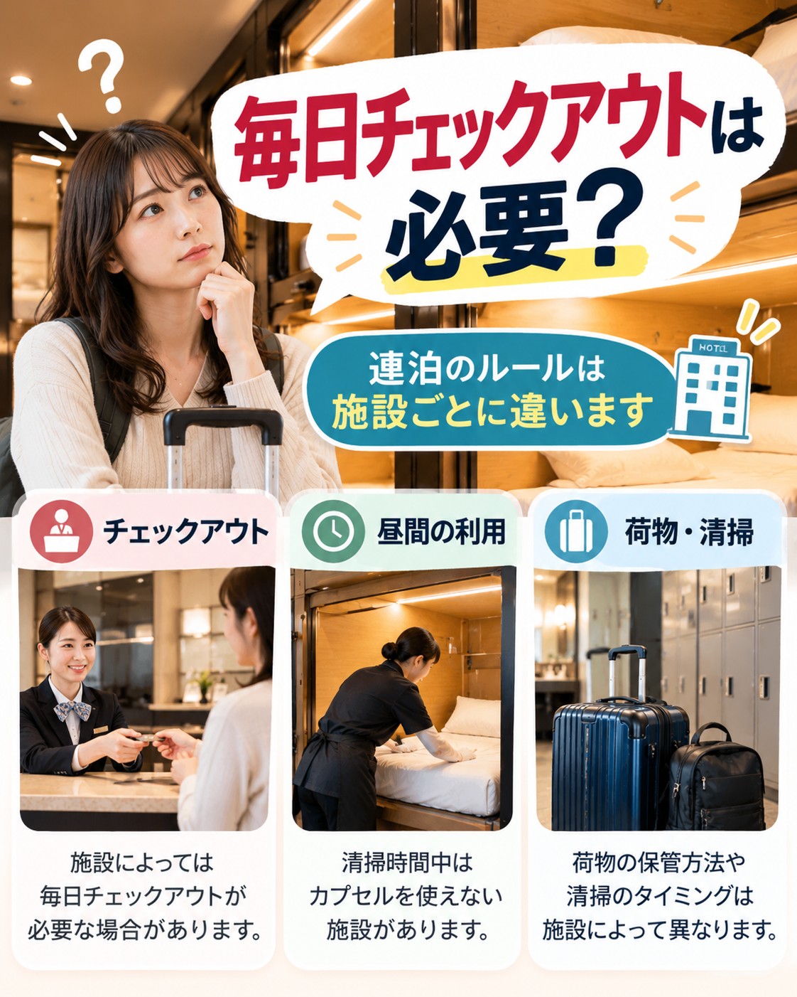 毎日チェックアウトは必要?