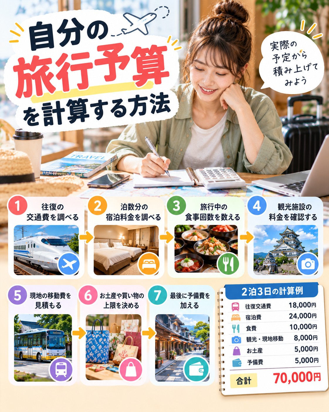 自分用の旅行予算を計算する方法