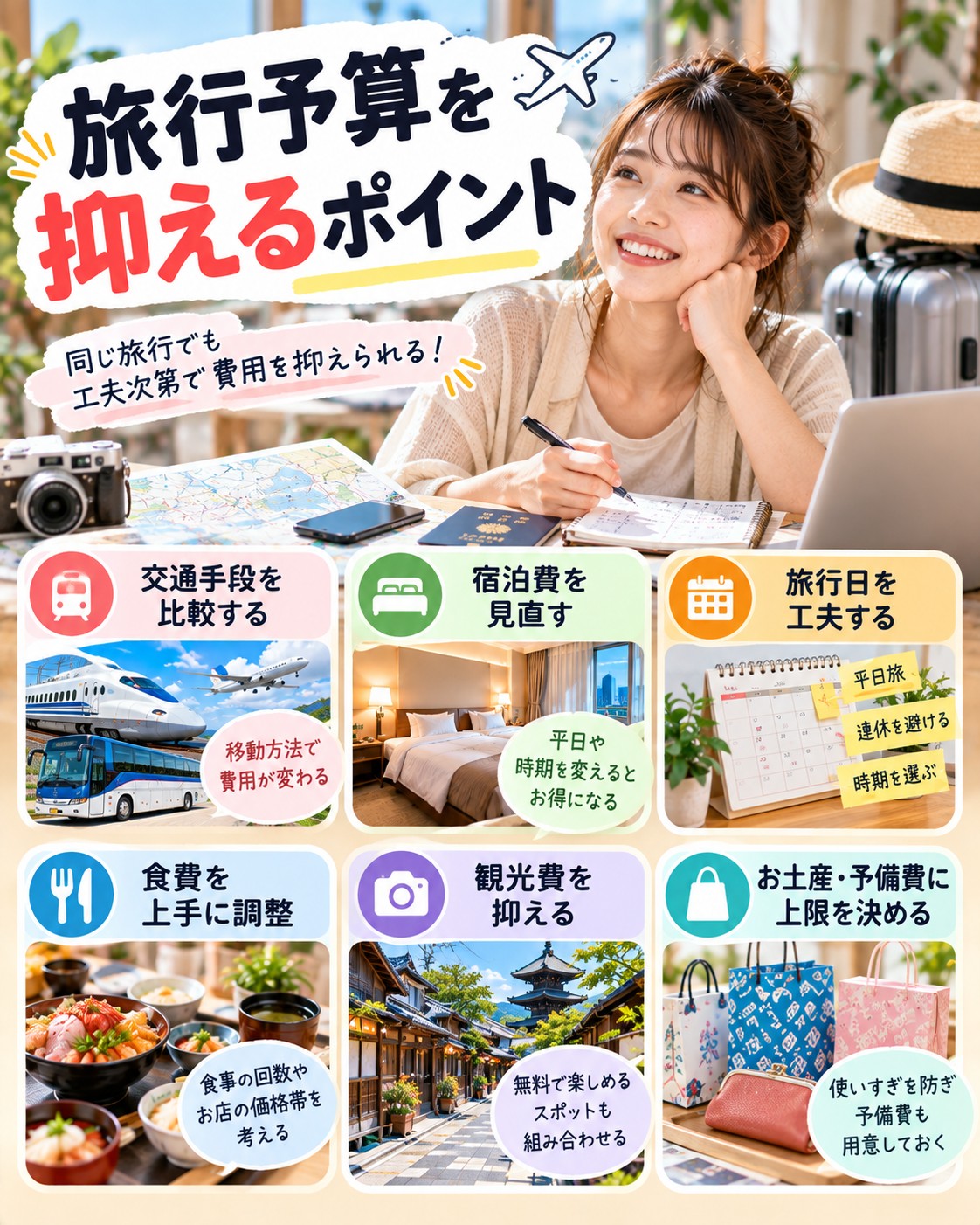 旅行予算を抑えるポイント