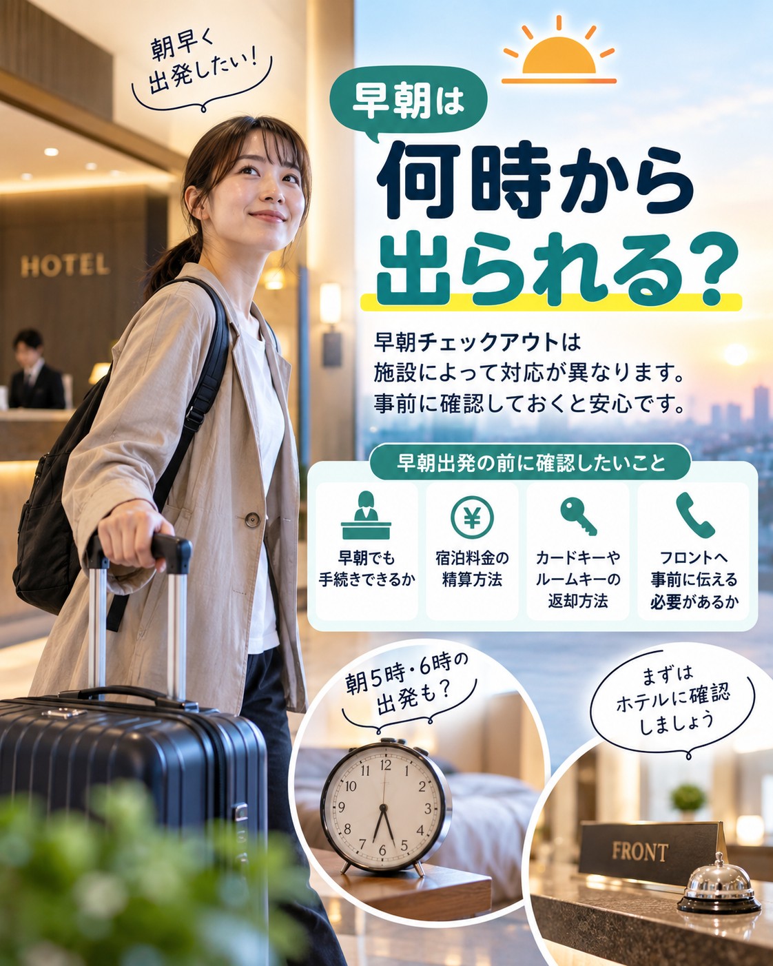 早朝は何時から出られる?