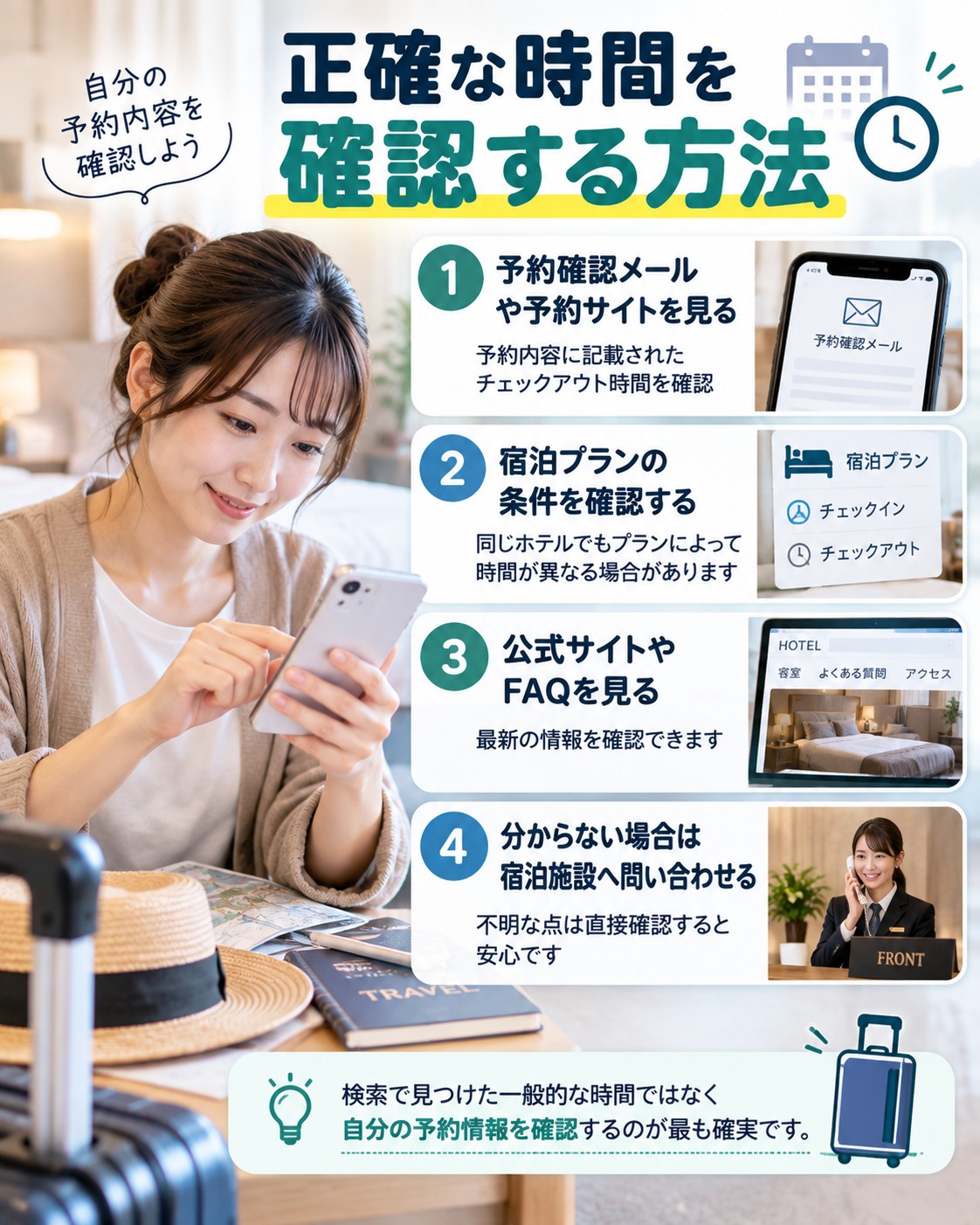 正確な時間を確認する方法