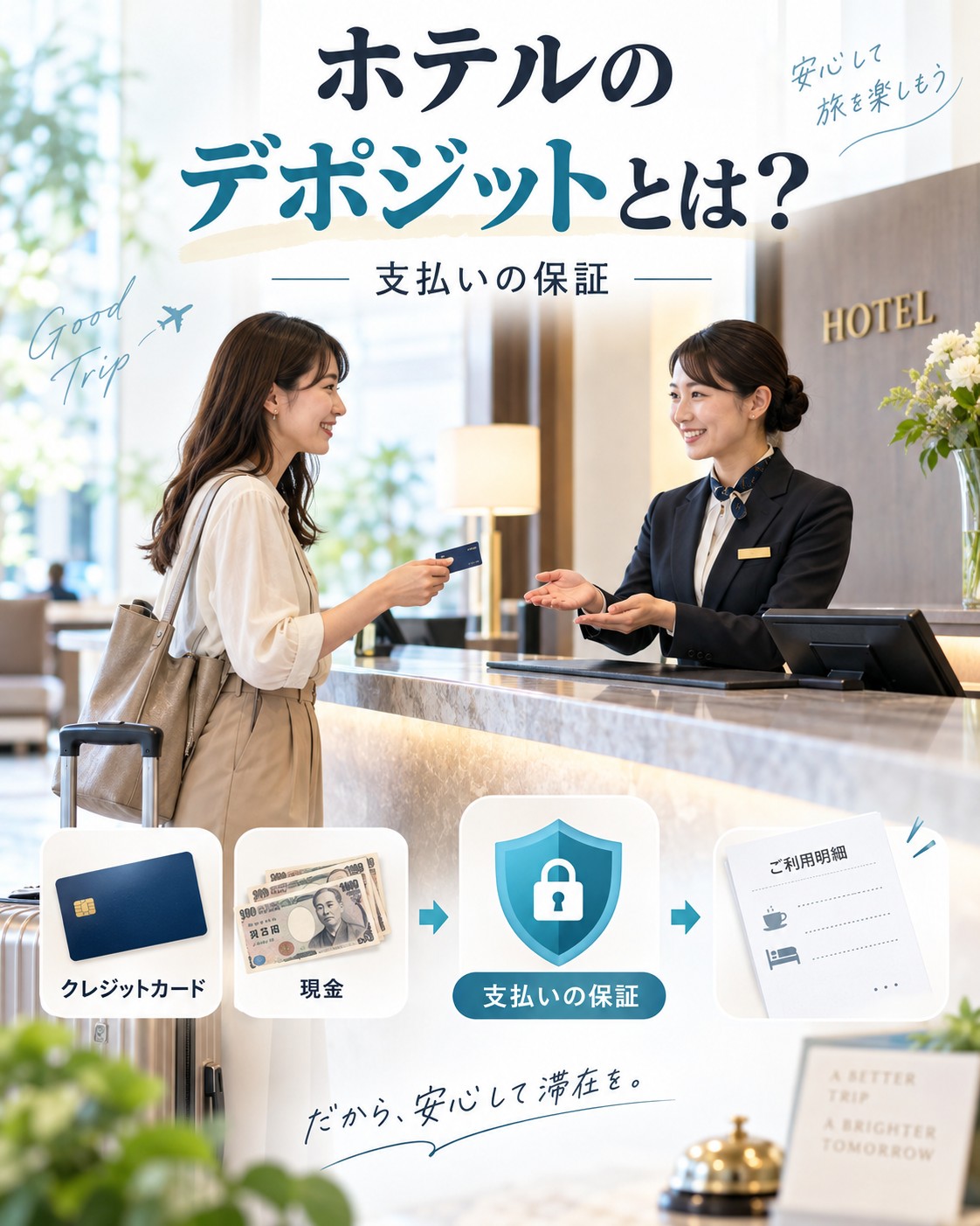 ホテルのデポジットとは?意味と仕組み