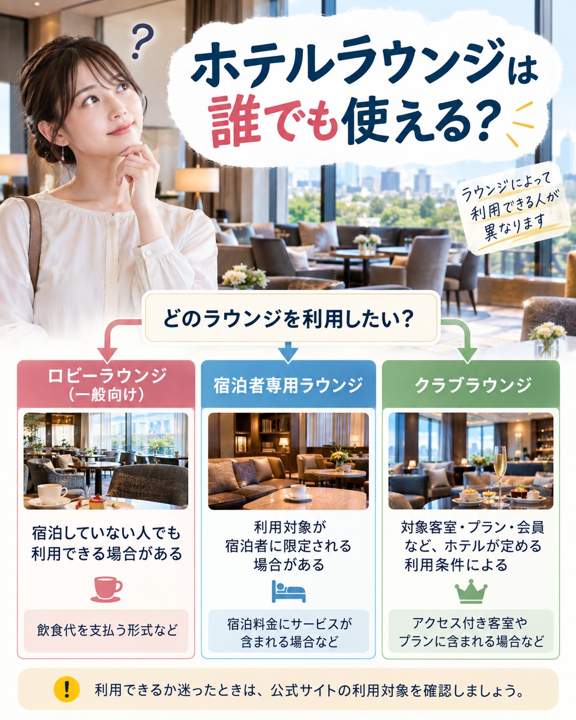 ホテルラウンジは誰でも使える?