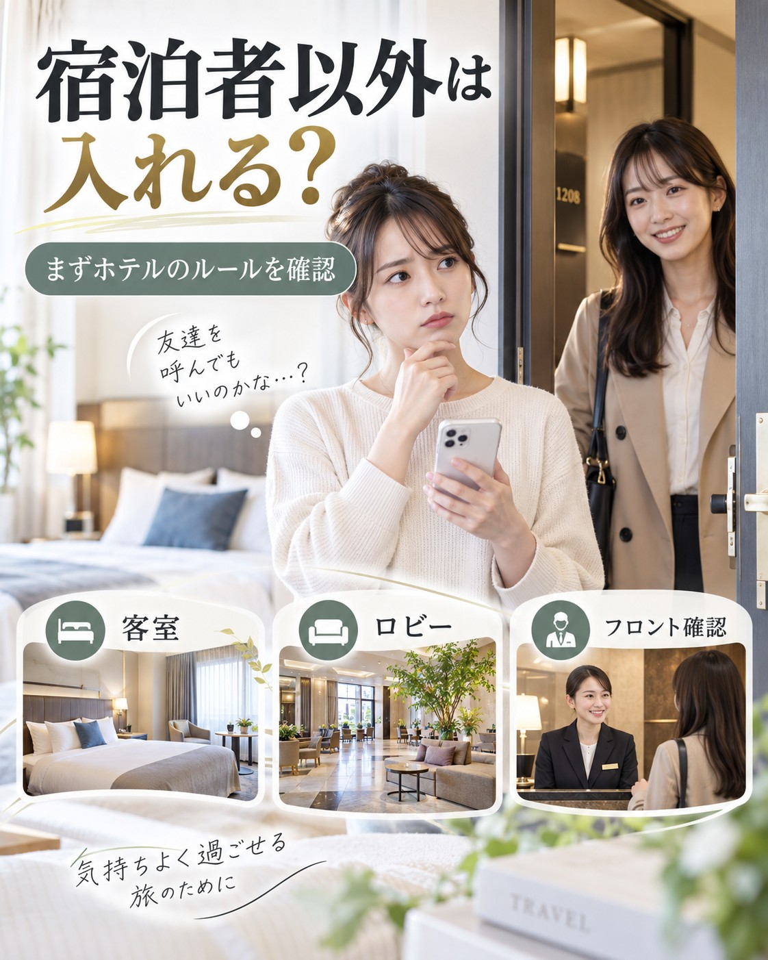 ホテルで宿泊者以外の出入りはバレる？