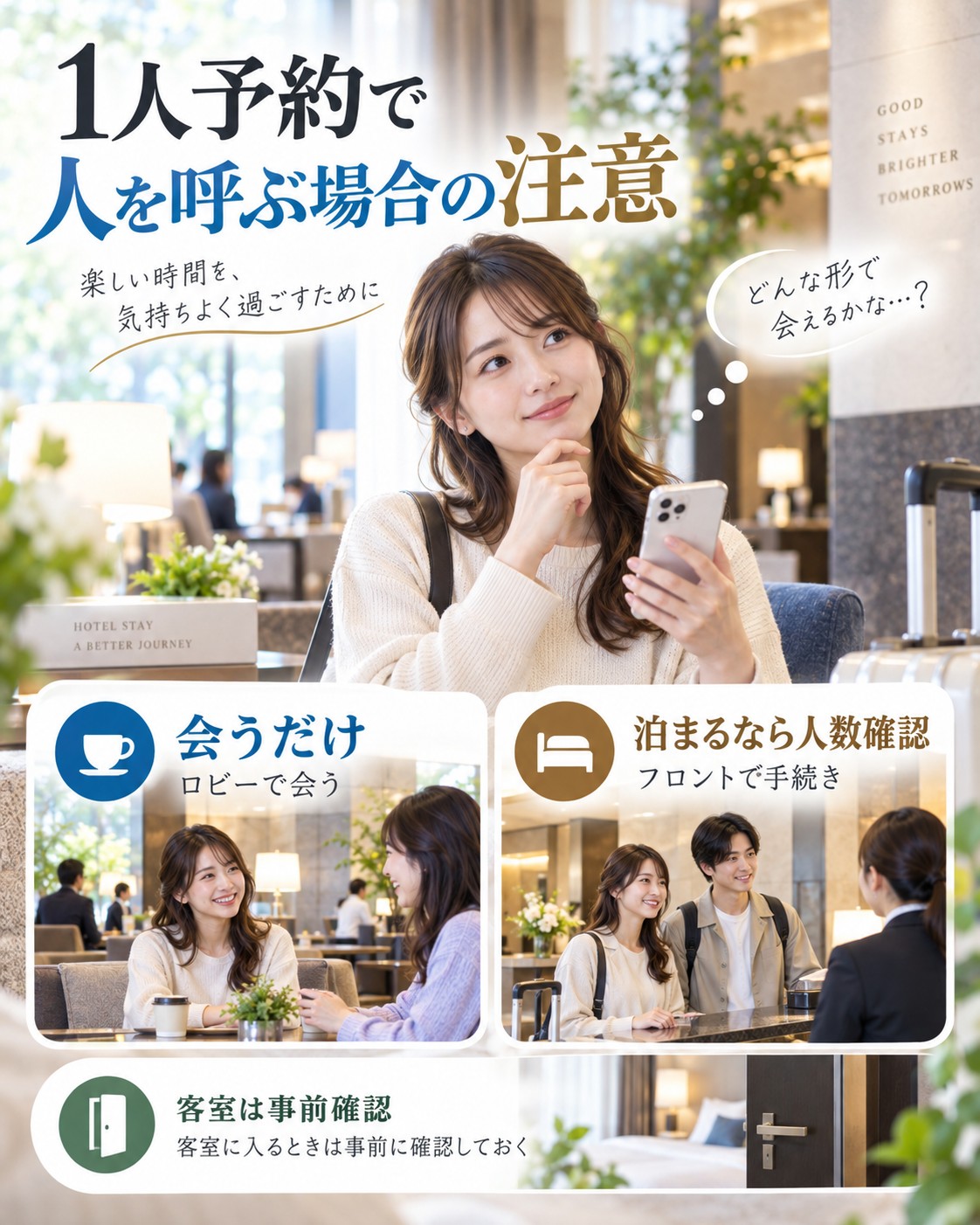 1人予約で人を呼ぶ場合の注意
