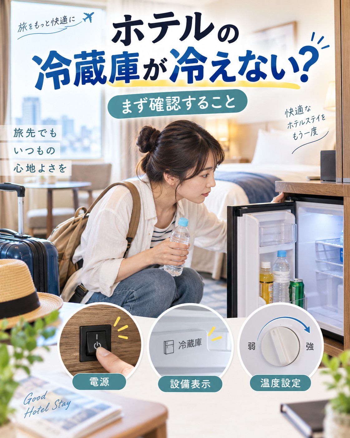 ホテルの冷蔵庫が冷えないとき
