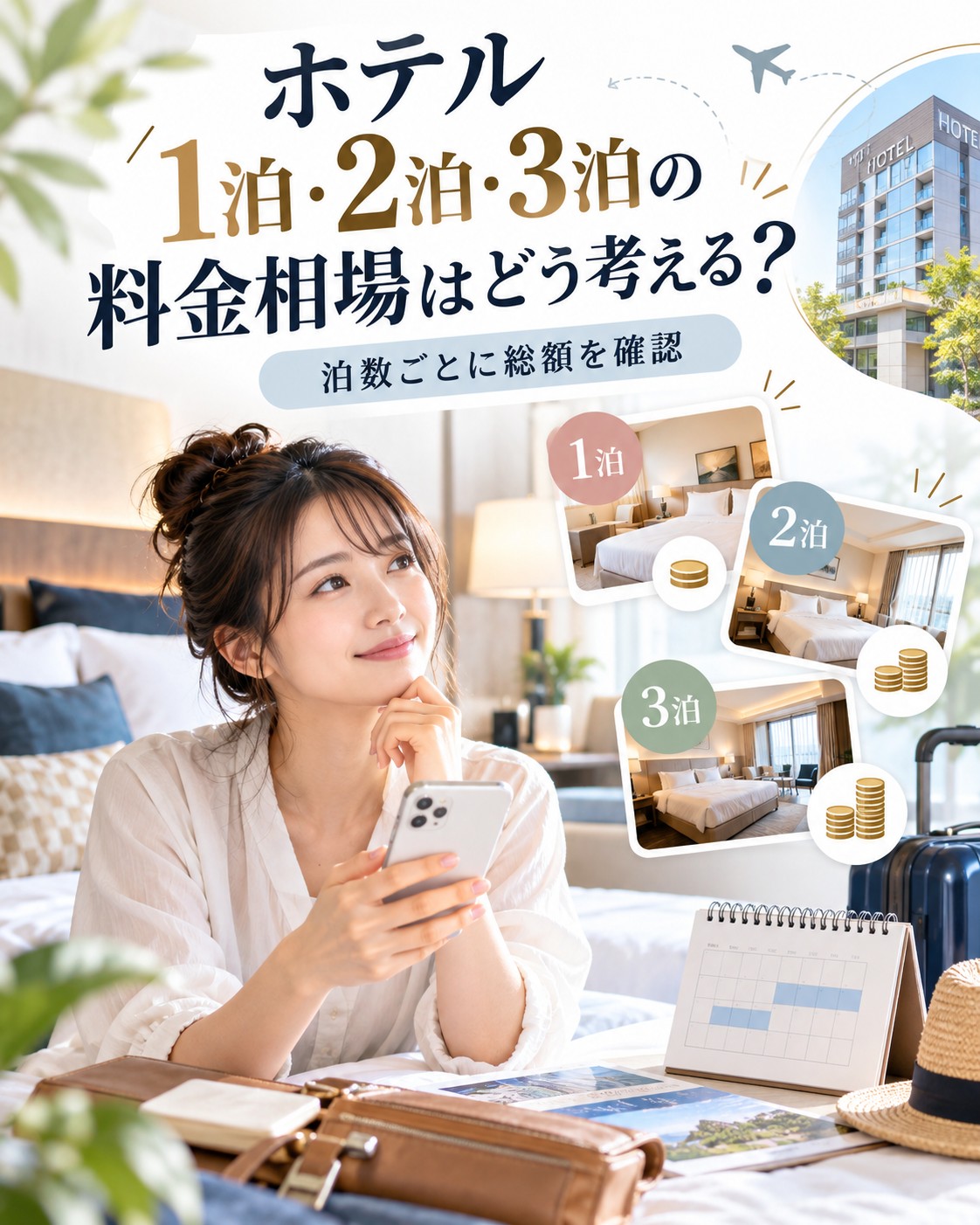 ホテル1泊・2泊・3泊の料金相場はどう考える?