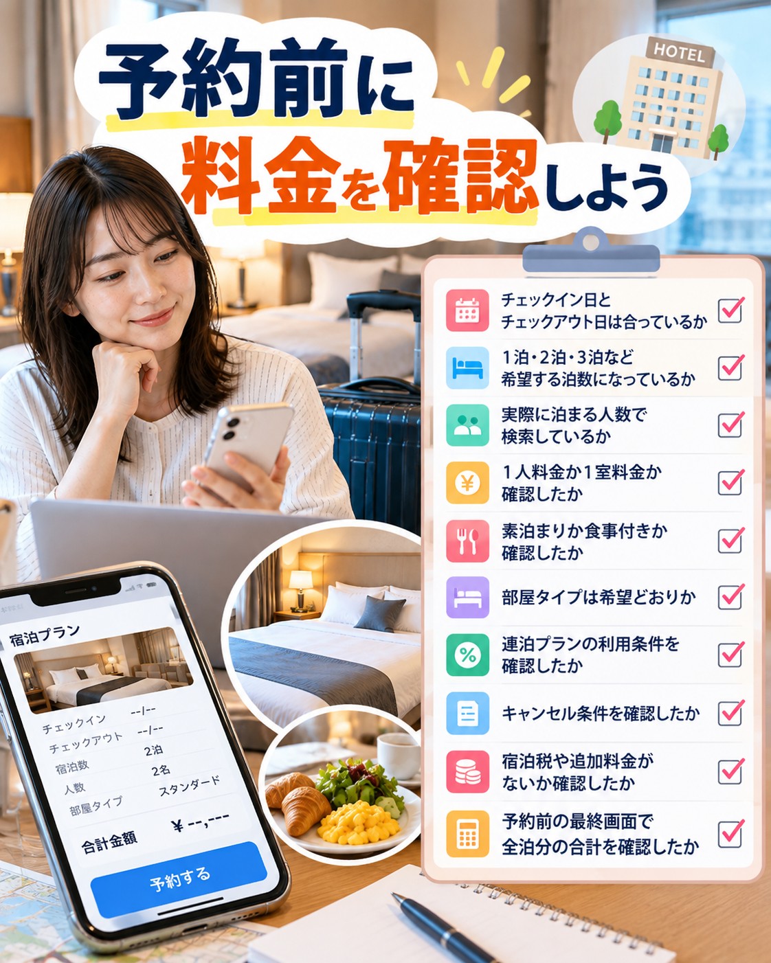 予約前の料金確認チェック