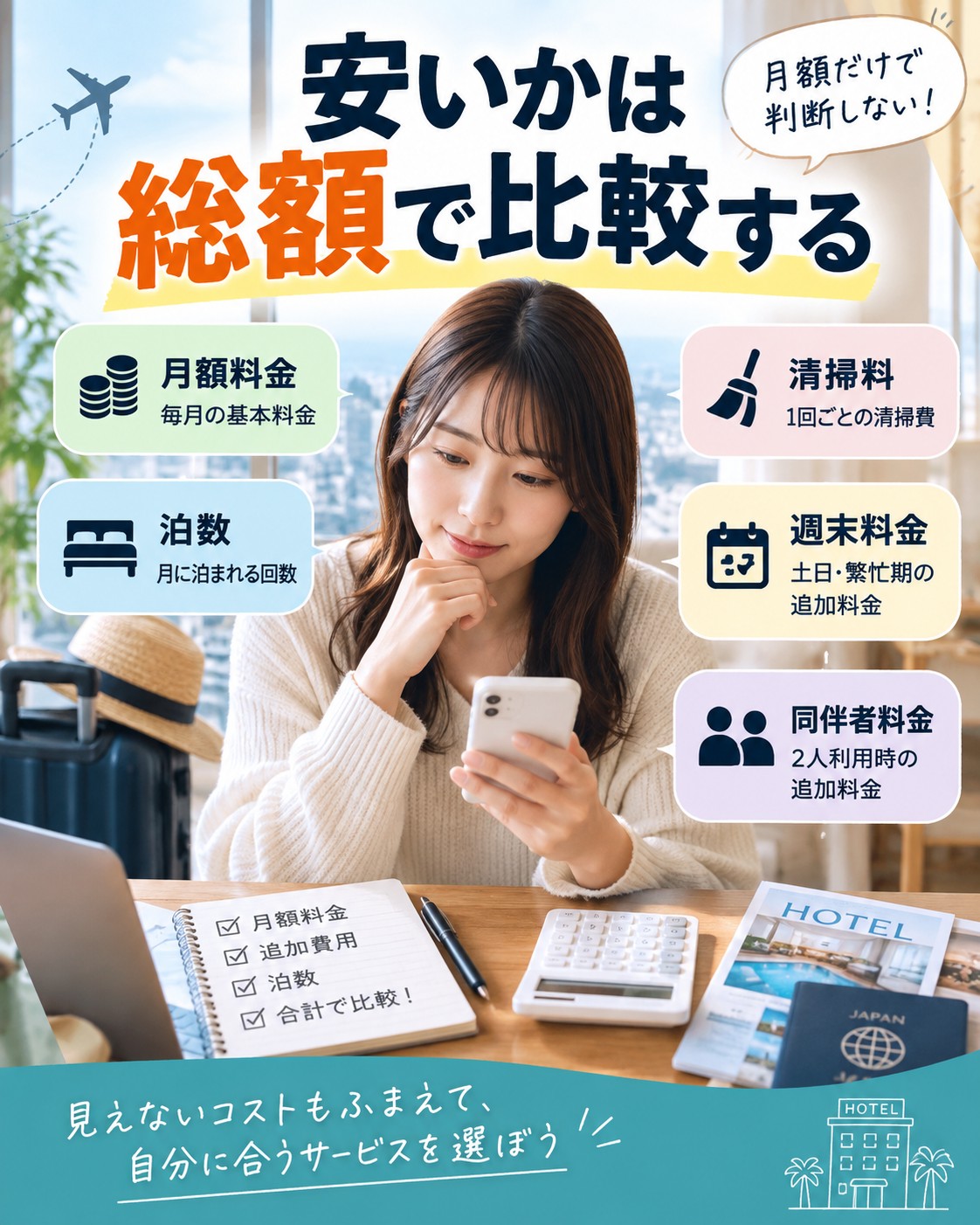 安いかは総額で比較する