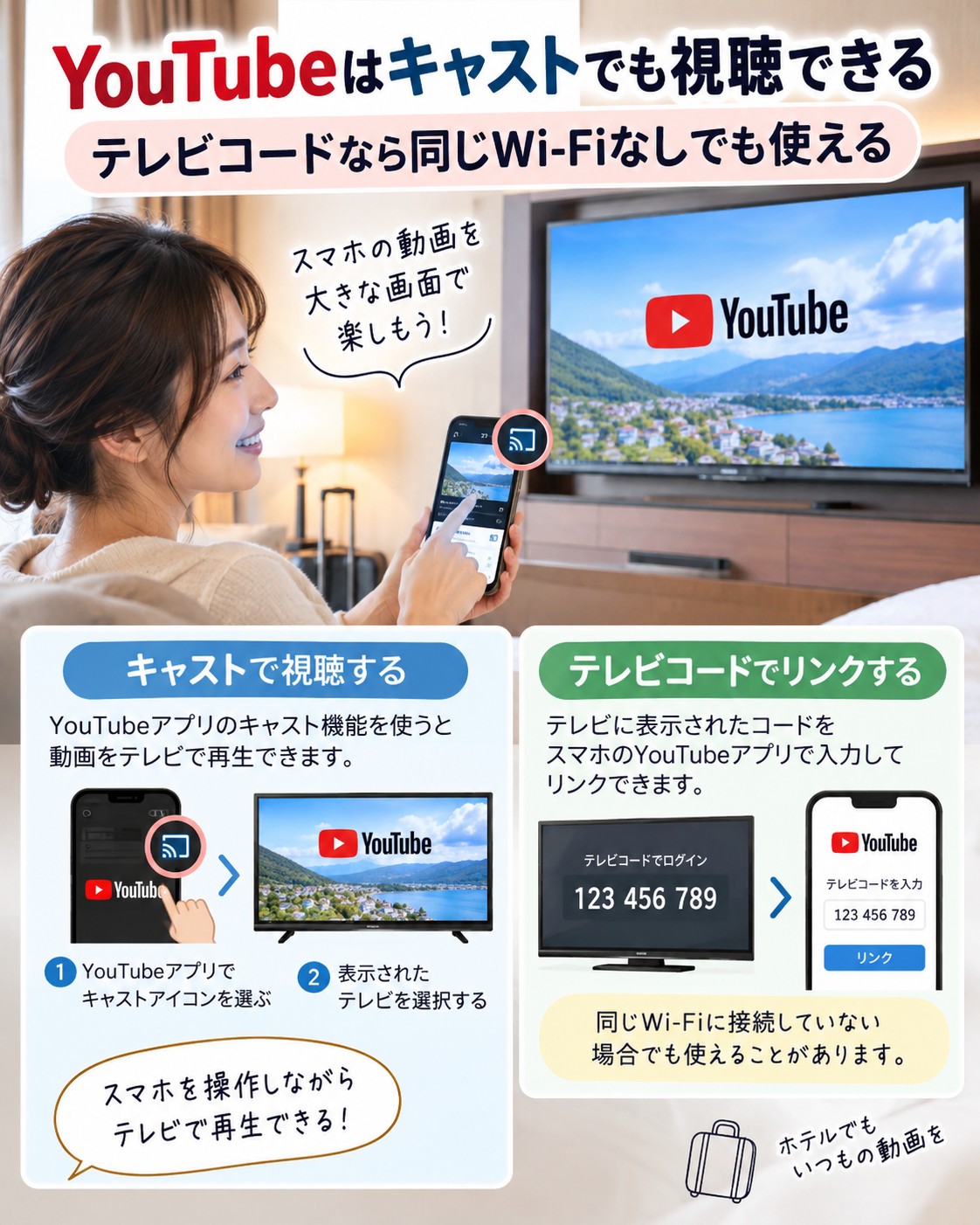 YouTubeはキャストでも視聴できる