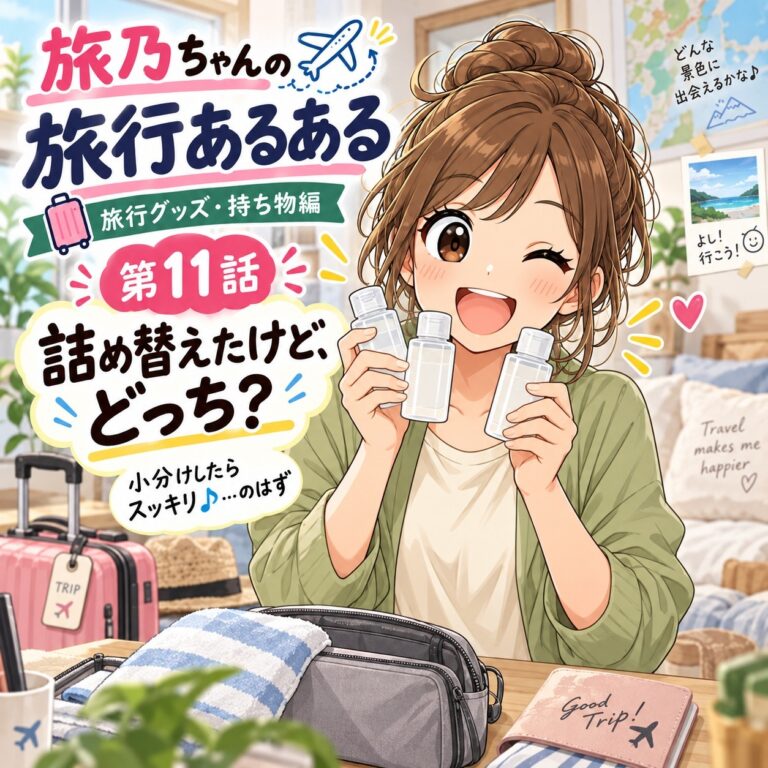 第11話「詰め替えたけど、どっち？」旅乃ちゃんの旅行あるある
