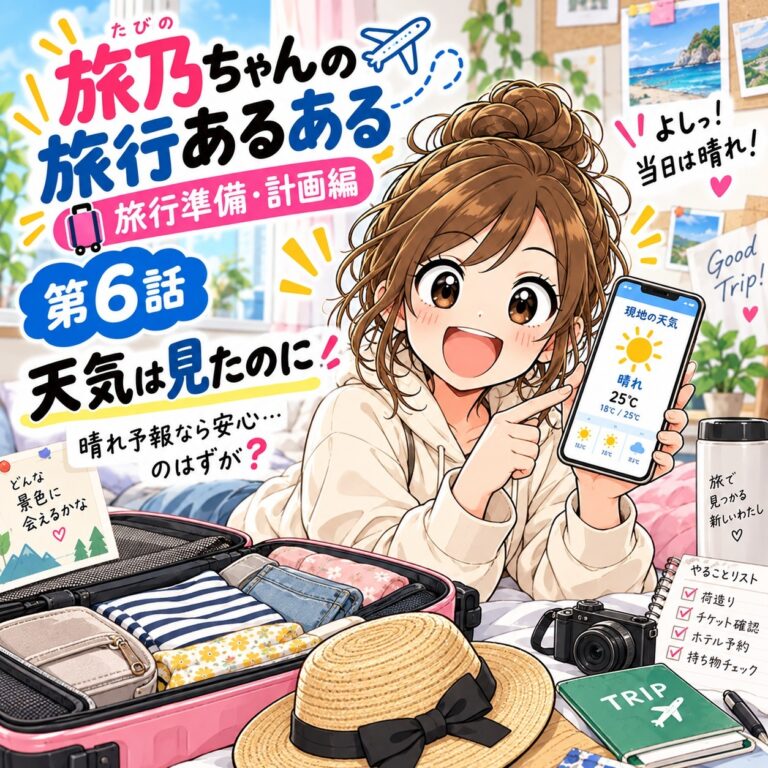 【旅乃ちゃんの旅行あるある】第6話「天気は見たのに」