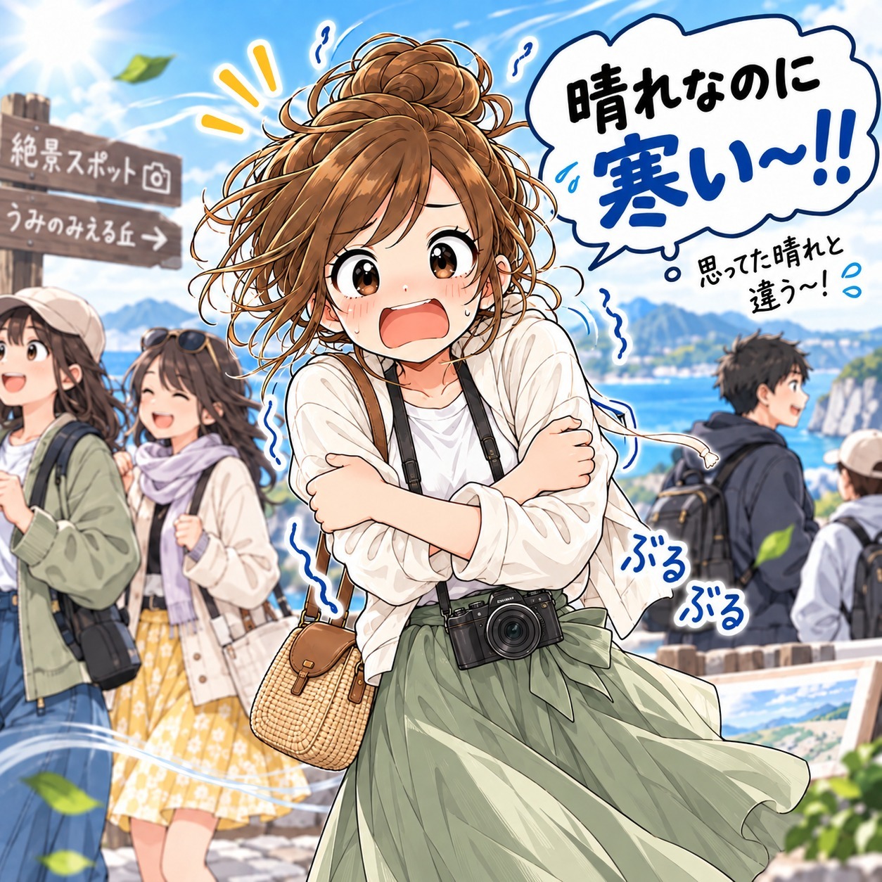 旅乃ちゃんの旅行あるある第6話「天気は見たのに」の4コマ目