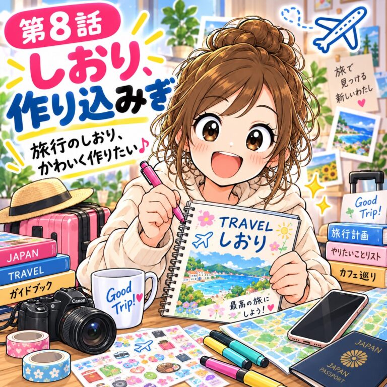 【旅乃ちゃんの旅行あるある】第8話「しおり、作り込みすぎ」