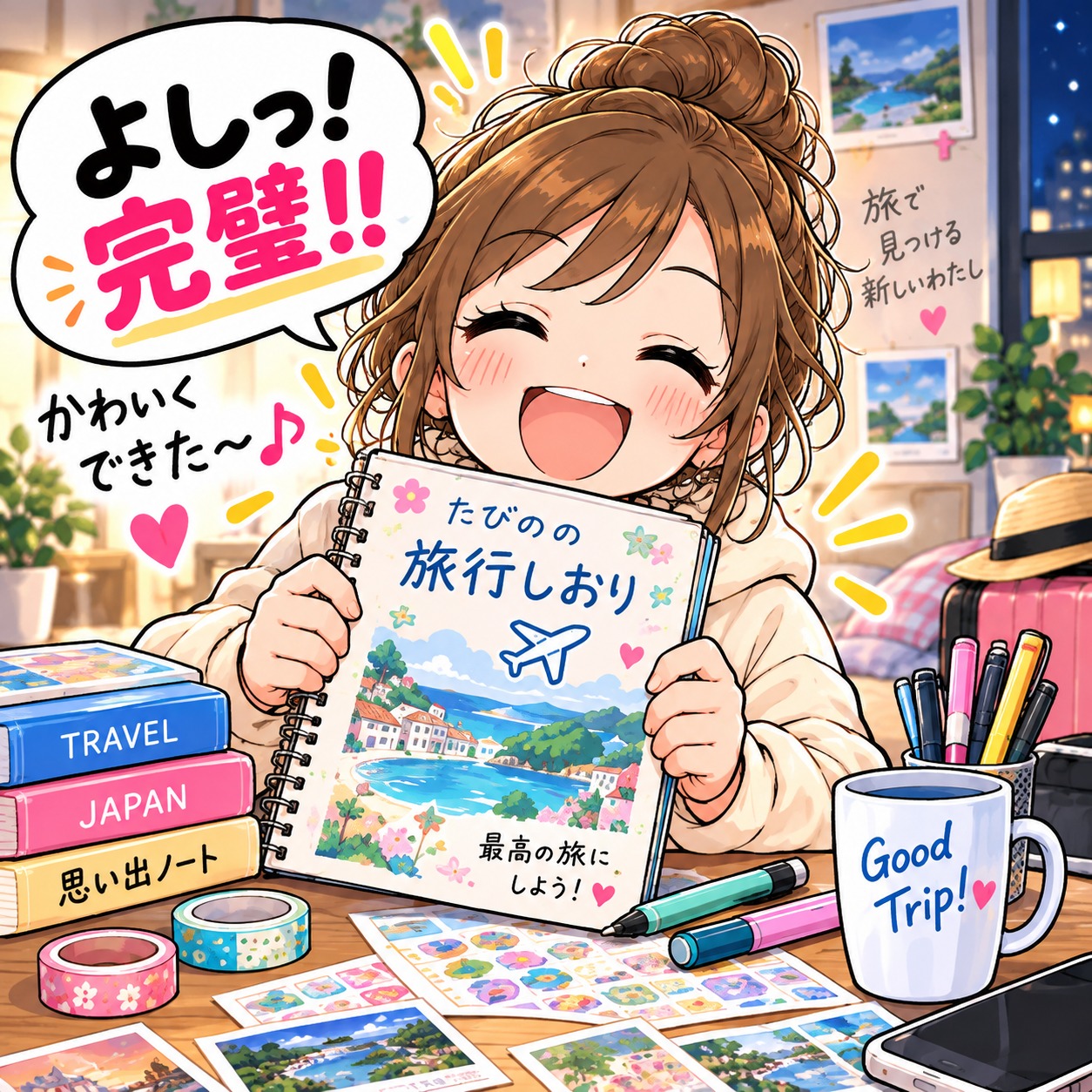旅乃ちゃんの旅行あるある第8話「しおり、作り込みすぎ」の3コマ目