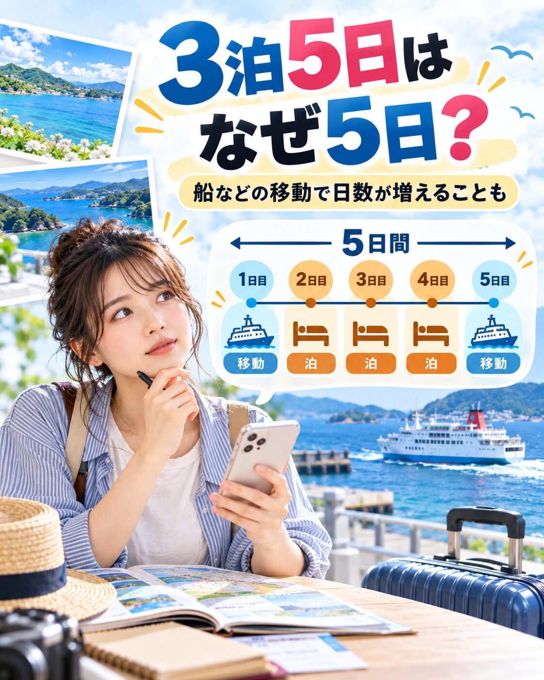 3泊5日とは?5日になる理由