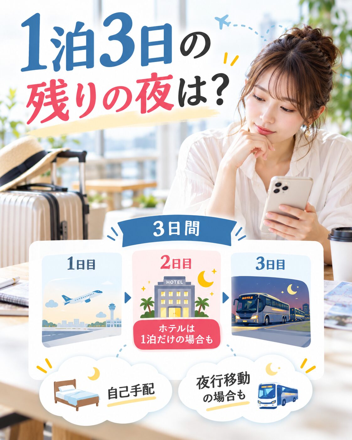 1泊3日とは?残りの夜の考え方