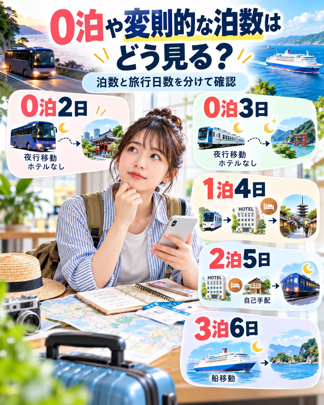 0泊や変則的な泊数はどう見る?