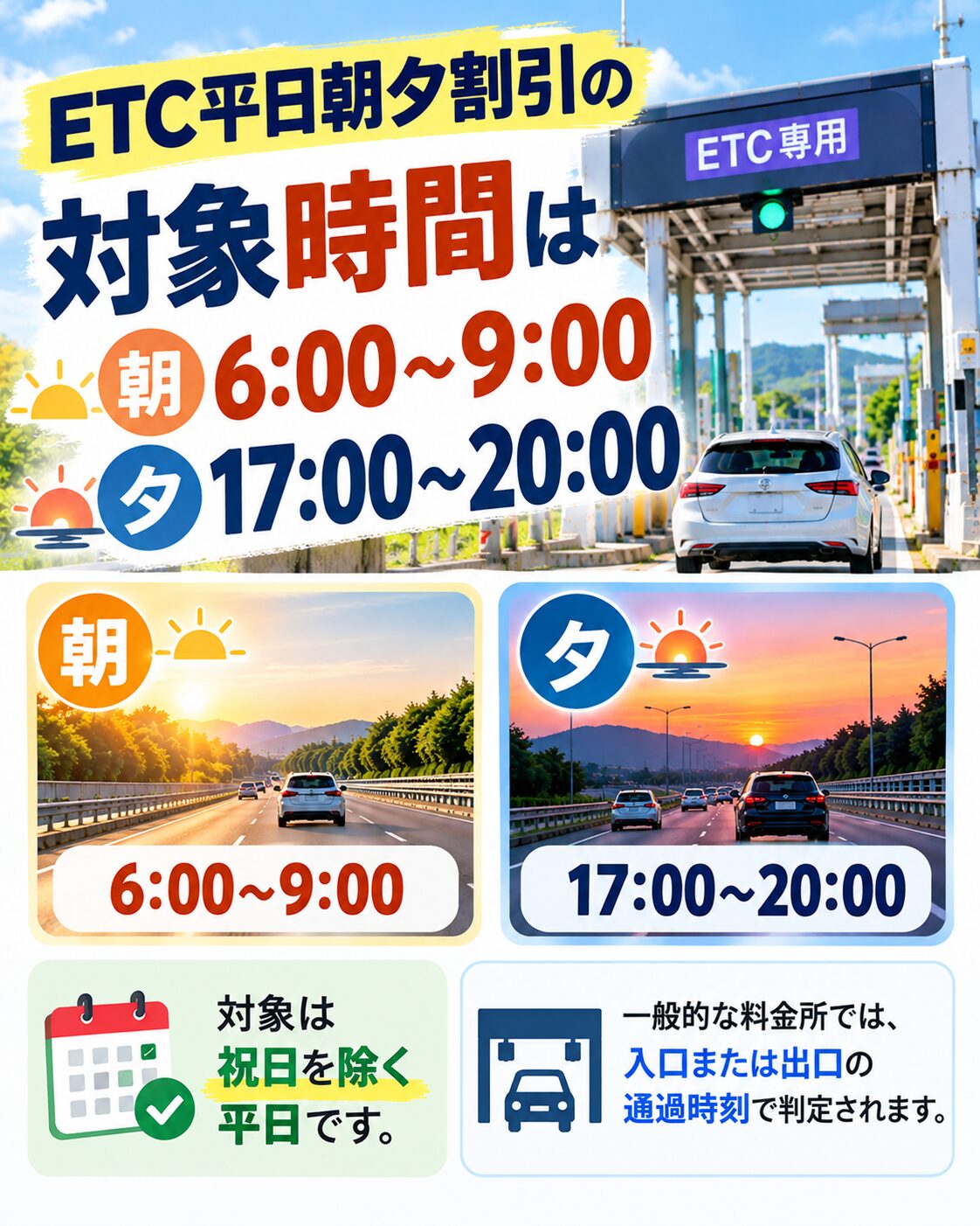 対象時間は朝6~9時・夕17~20時