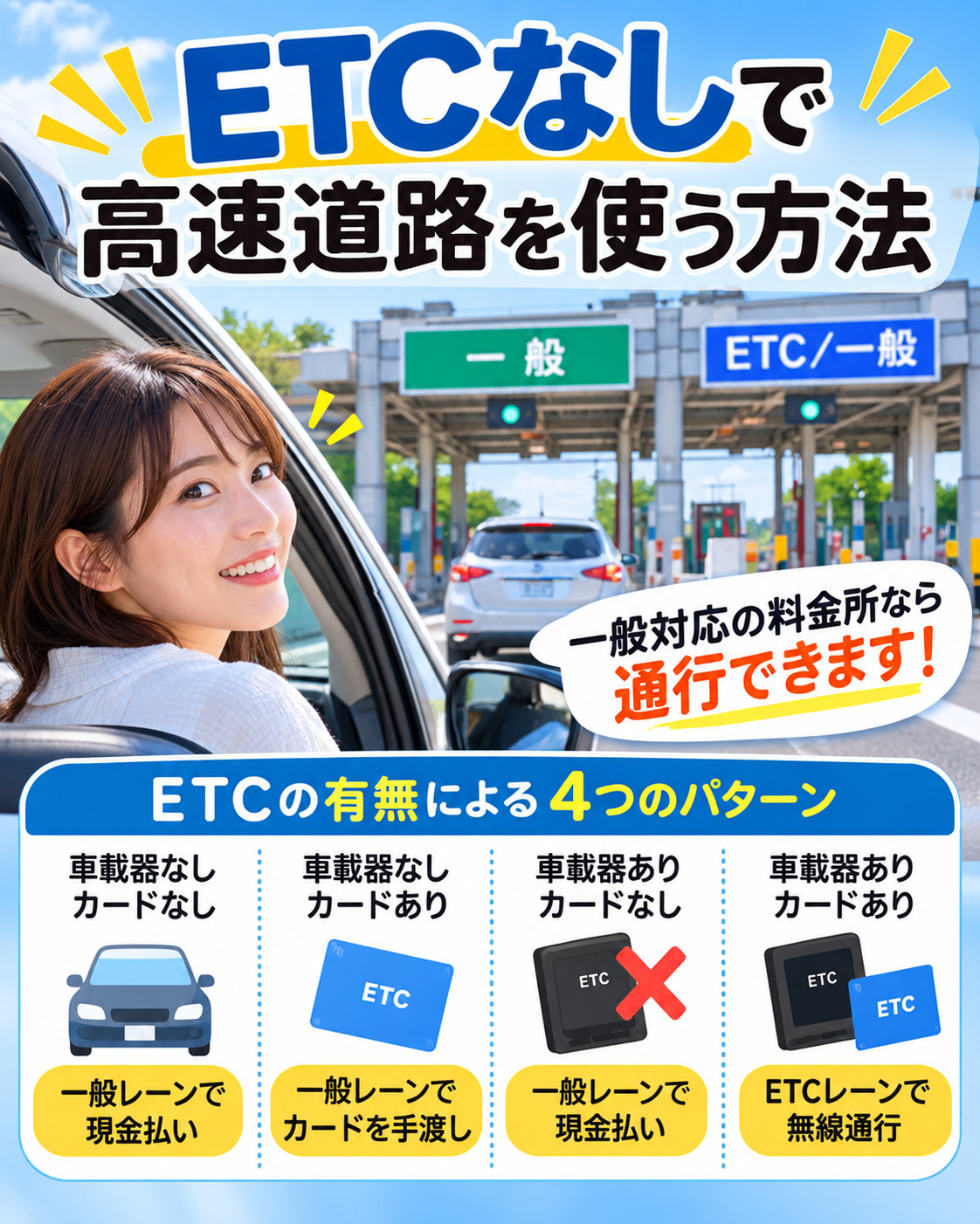 ETCなしで高速道路を使う方法