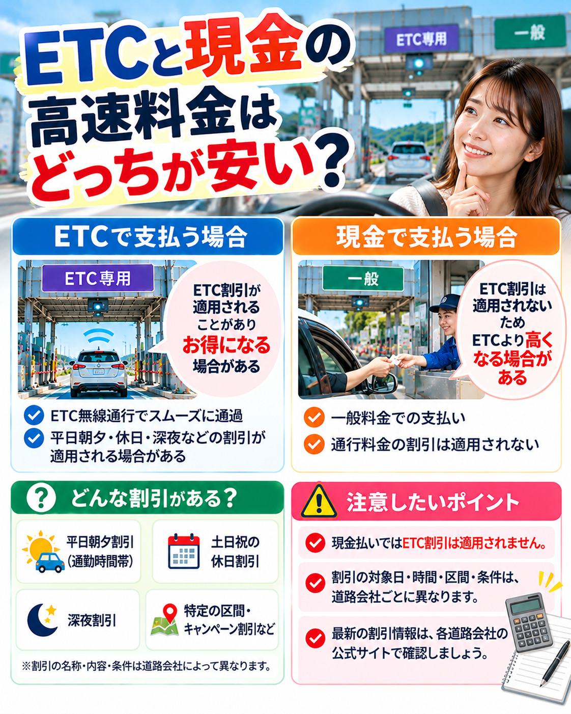 ETC専用料金所とスマートICに注意