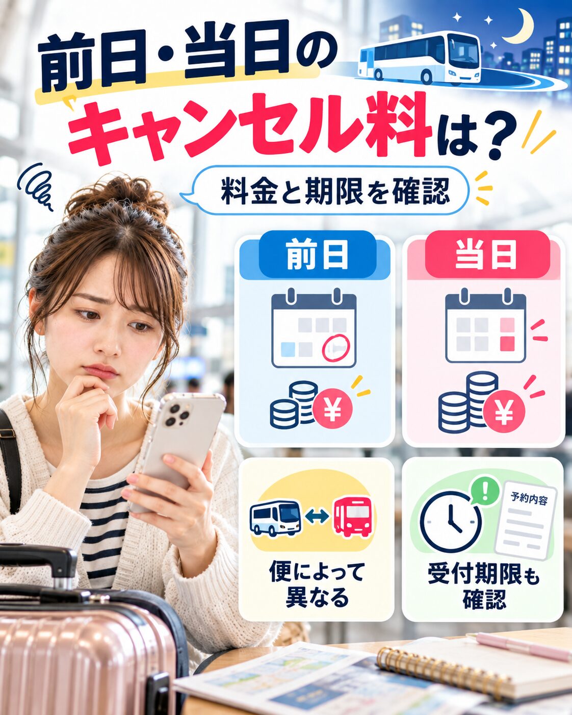前日・当日のキャンセル料は?