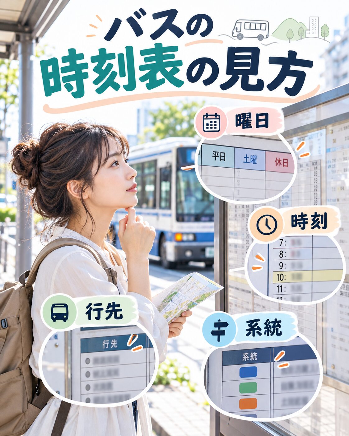 バスの時刻表の見方