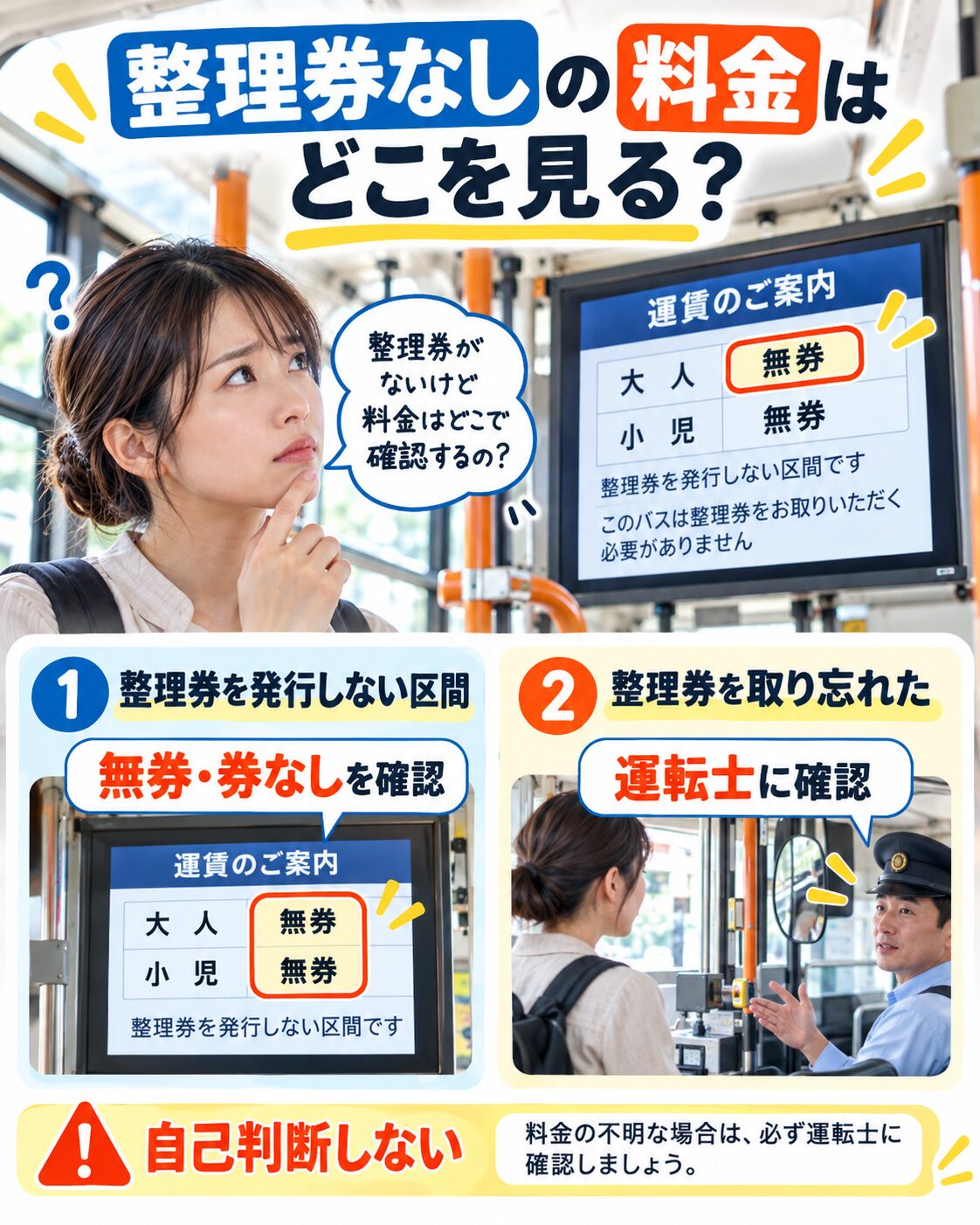 整理券なしの料金はどこを見る?