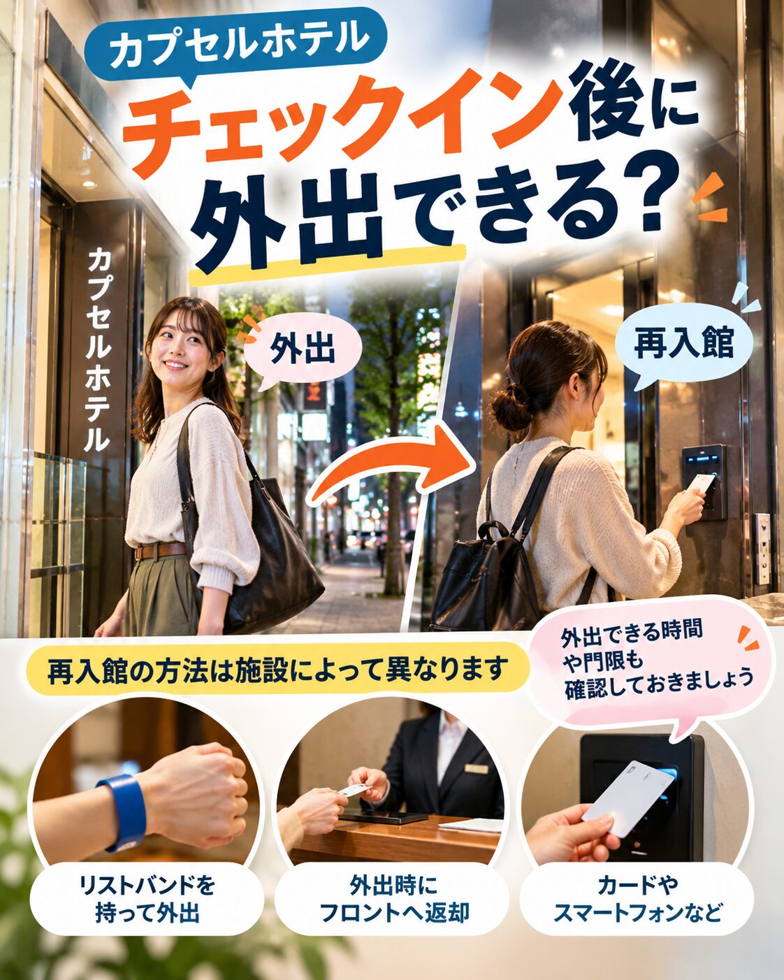 チェックイン後に外出できる?