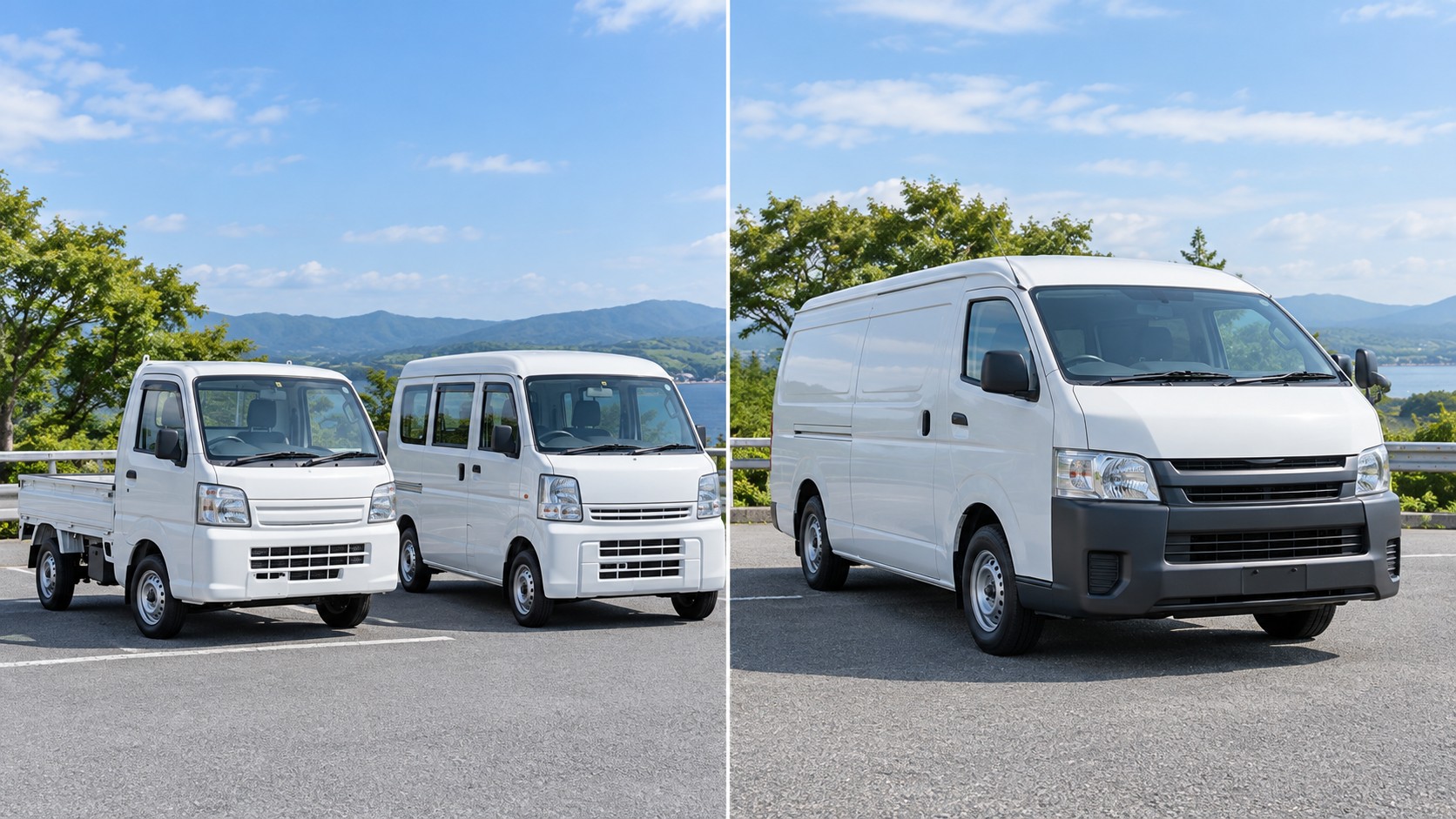 4ナンバーの軽貨物と小型貨物
