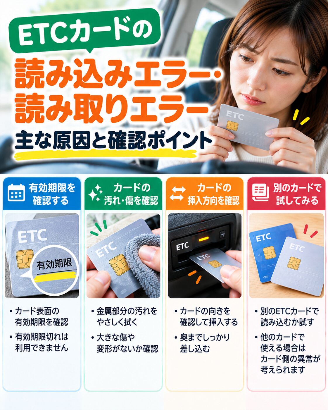 カードの読み込みエラー・読み取りエラー