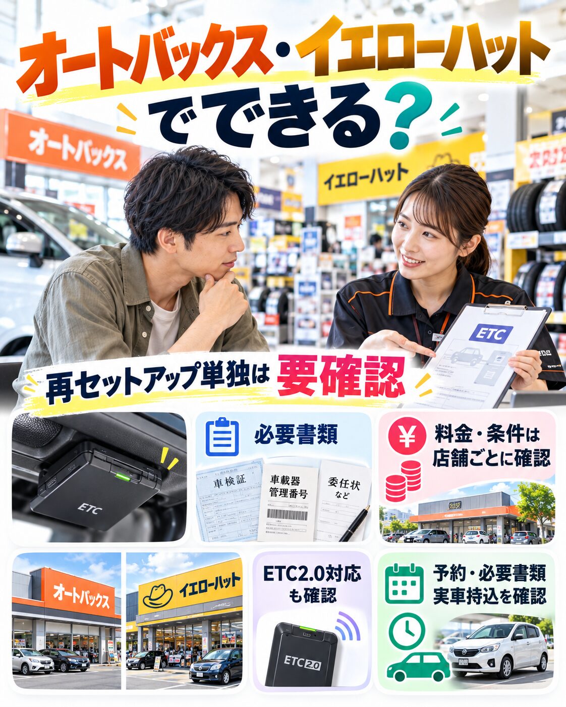 オートバックス・イエローハットでできる?