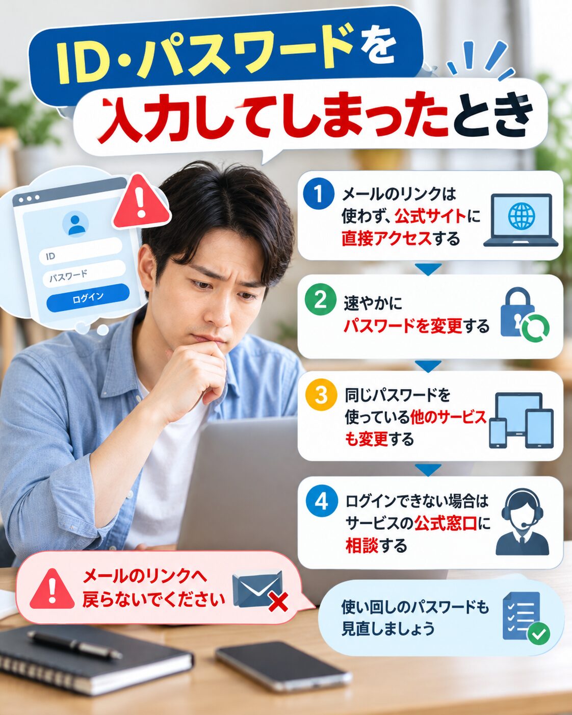 ID・パスワードを入力したとき