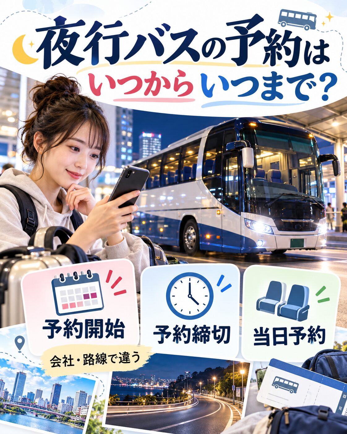 夜行バスの予約はいつからいつまで?