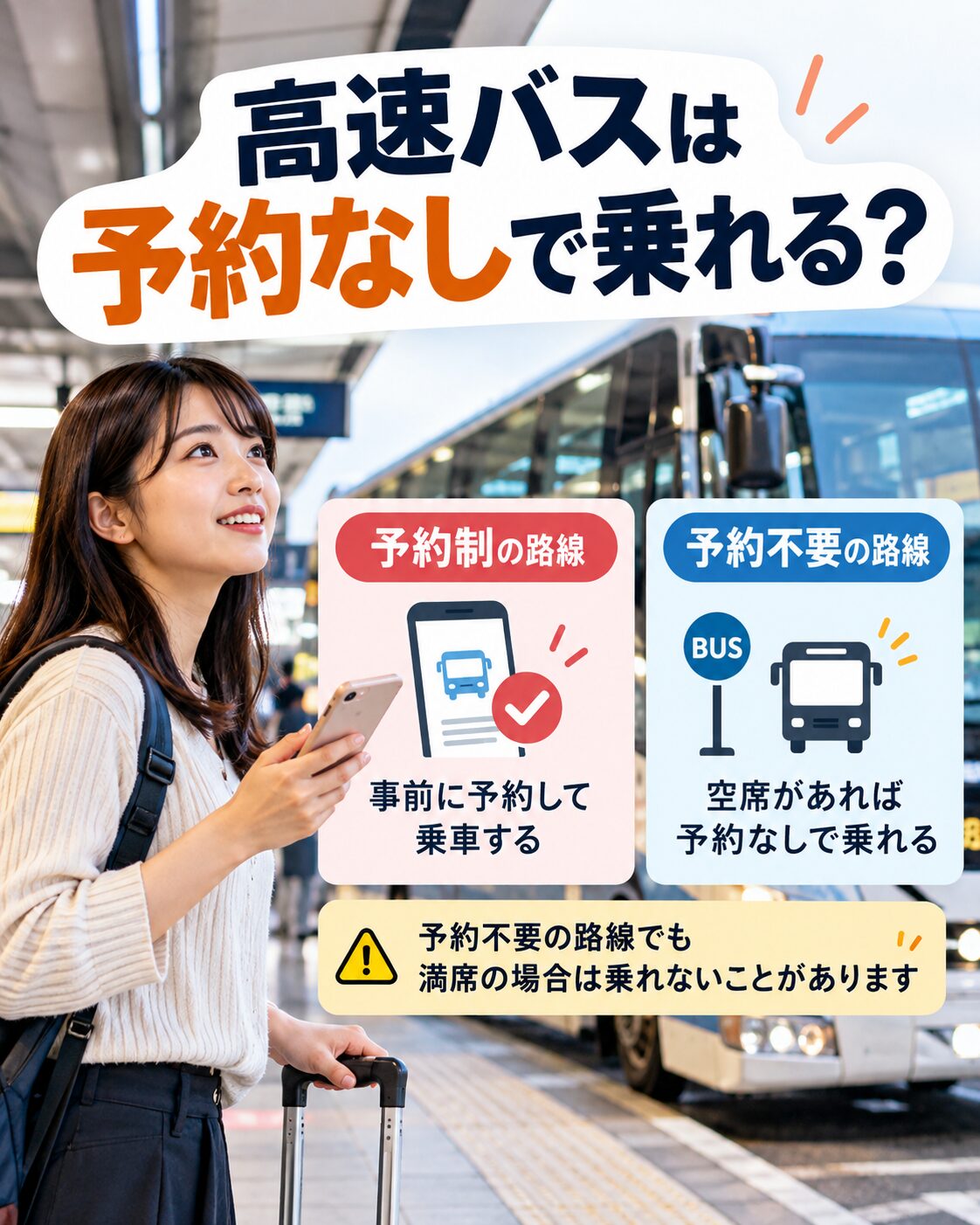 高速バスは予約なしで乗れる?