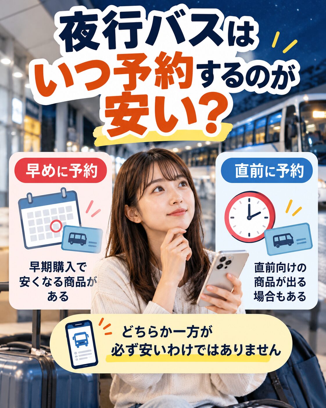 夜行バスはいつ予約するのが安い?