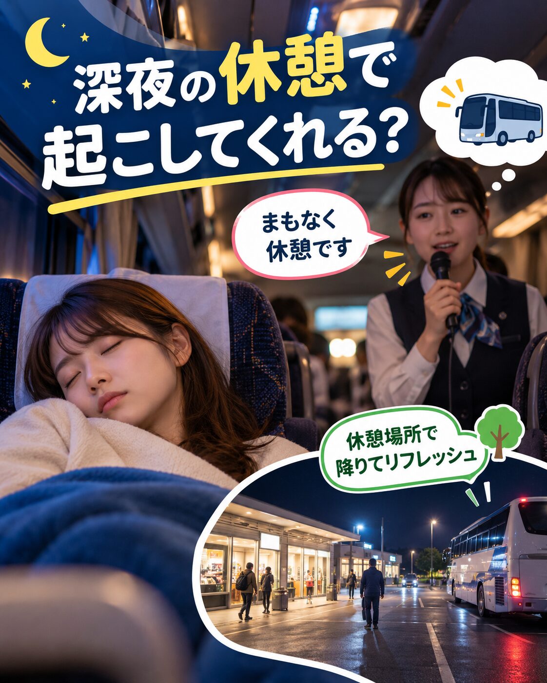 深夜の休憩で起こしてくれる?