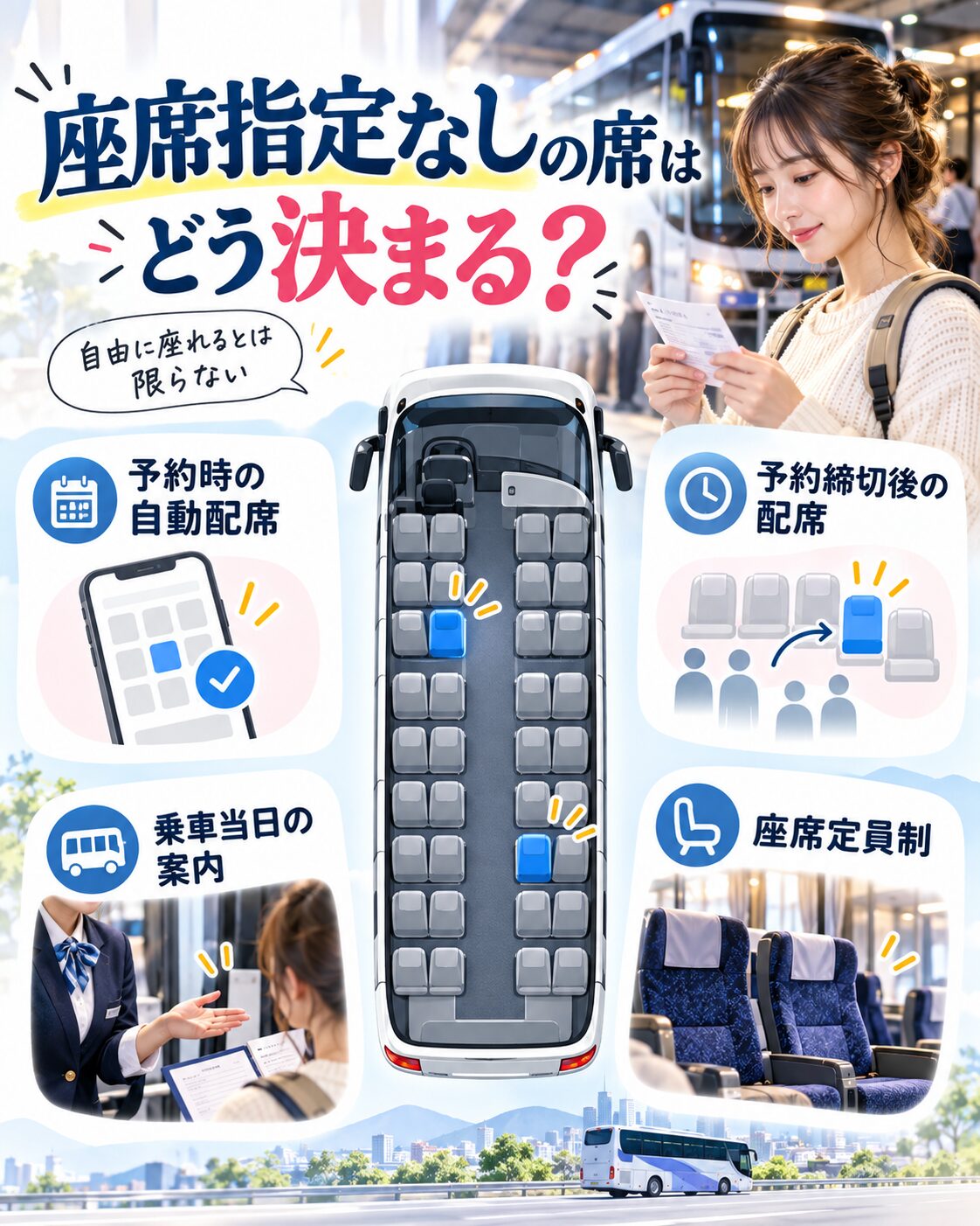 座席指定なしの席はどう決まる？