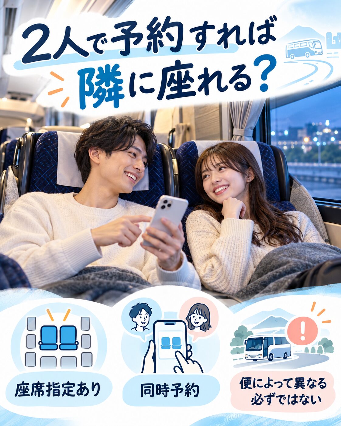 2人で予約すれば隣に座れる？
