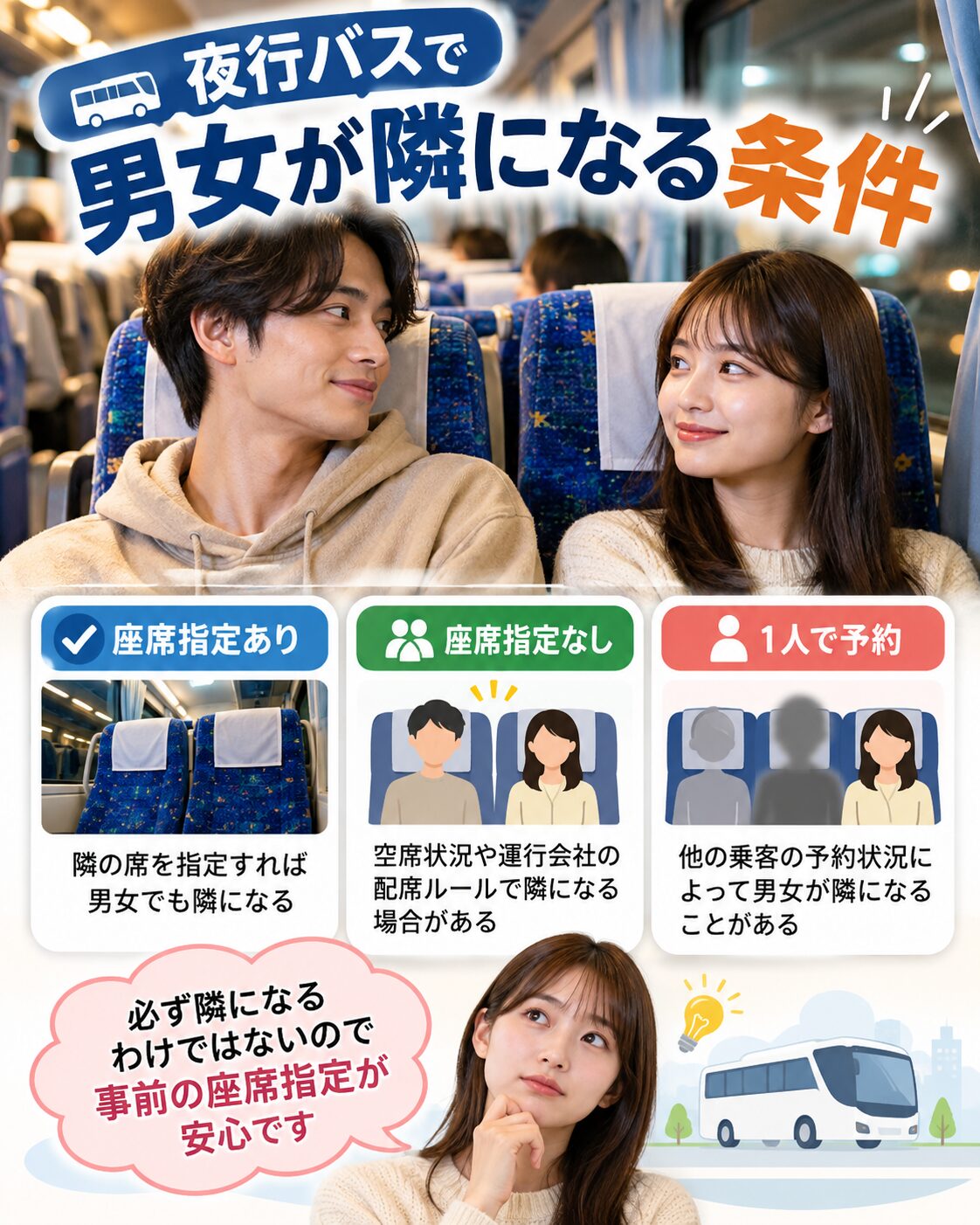 男女が隣になる条件